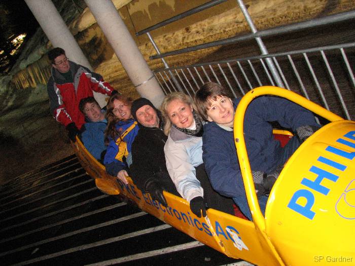 IMG_0523 Waiting to ride the olympic bob sled.